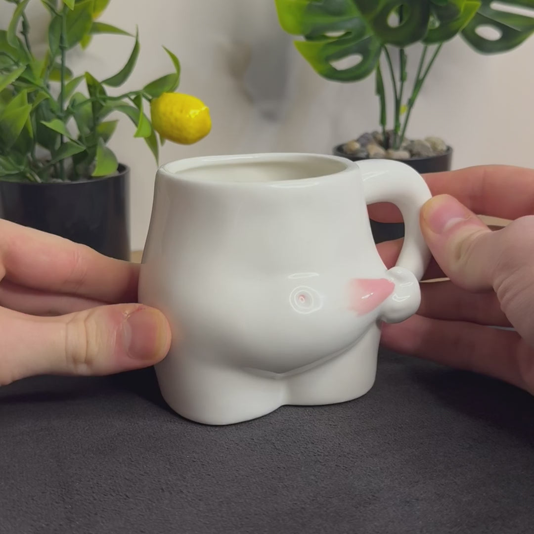Big Belly Fat Ceramic Coffee Mug