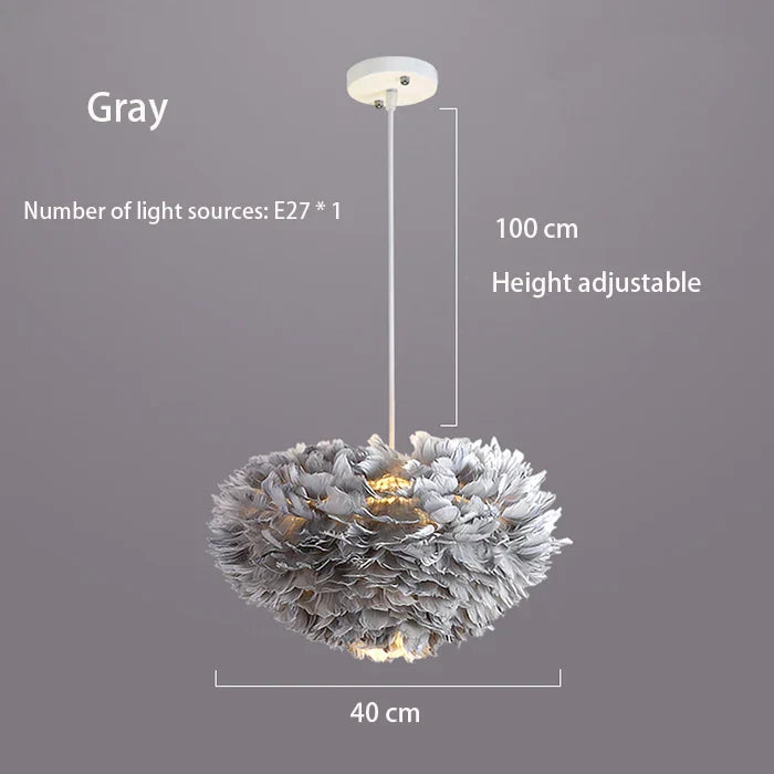Cloud Like Realistic Feather Chandelier