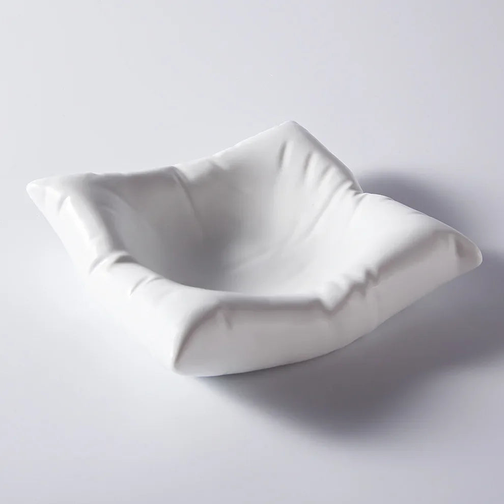 Ceramic Artistic Pillow Shape Food Plate